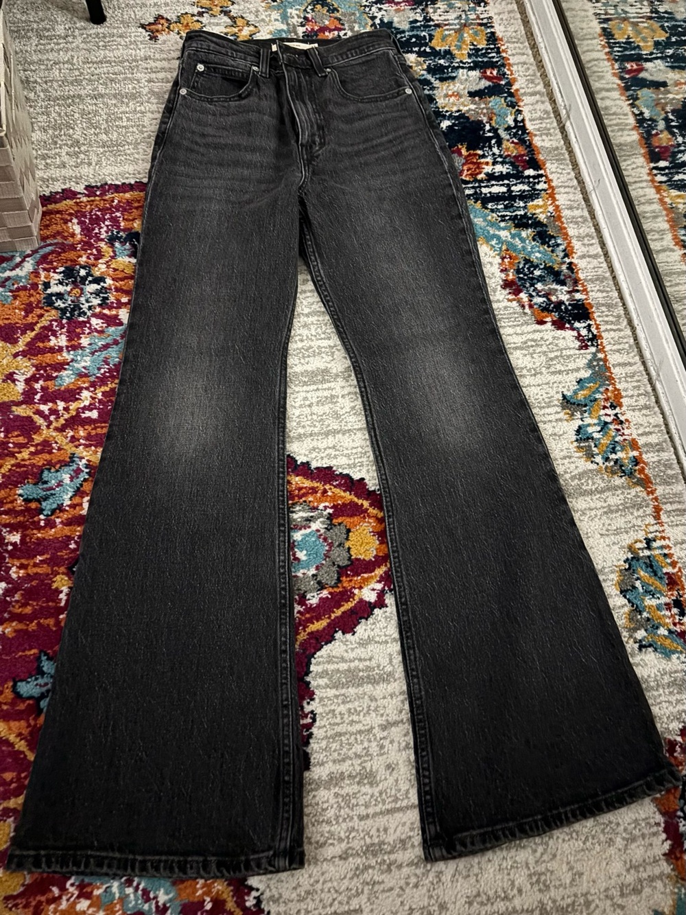 Levi's Women's Black Washed Flare Jeans